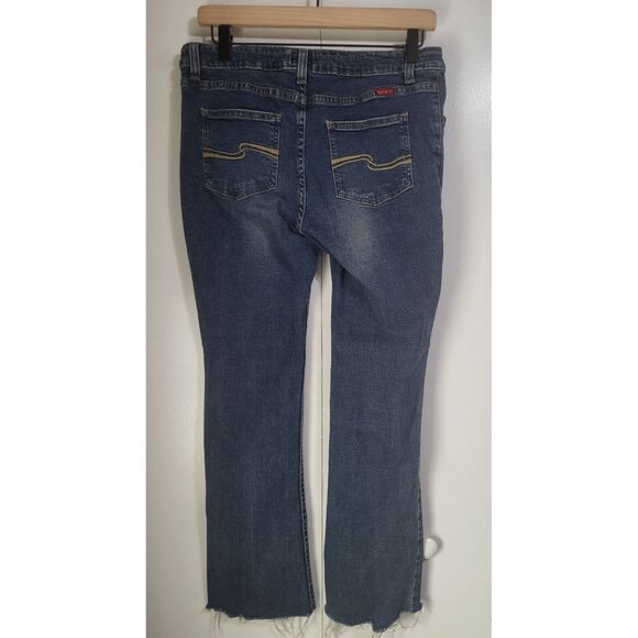 TILT VTG 90s Denim Jeans Juniors SZ 9 Cut Off Raw Hem Altered Grunge *READ - Picture 2 of 12